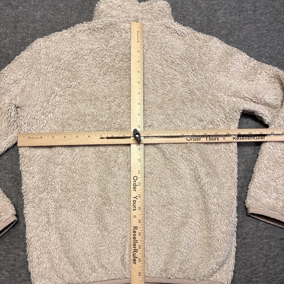 Patagonia Fuzzy Fleece Pullover Women XS Petite Sand Color 1/4 Zip Gorpcore Hike - Picture 4 of 7